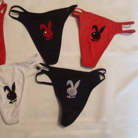 WOMENS Bunny Thong Choice Color Black Red Pink One Size Small Up To 32" NWOT - Picture 2 of 15